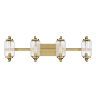 Holton 4-Light Bathroom Vanity Light in Warm Brass
