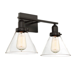 Drake 2-Light Bathroom Vanity Light in English Bronze