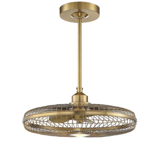 Wetherby LED Fan D'Lier in Warm Brass