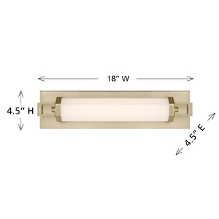 Parker 18" LED Bathroom Vanity Light in Noble Brass