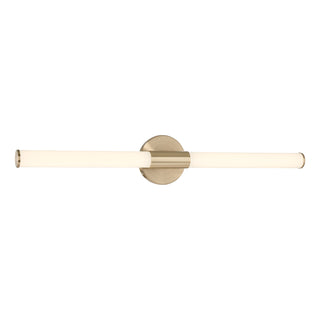Connor 30" Mini Tube LED Cylinder Vanity Light in Brass
