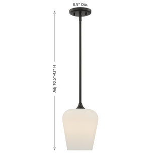Octave 1-Light Pendant in Matte Black