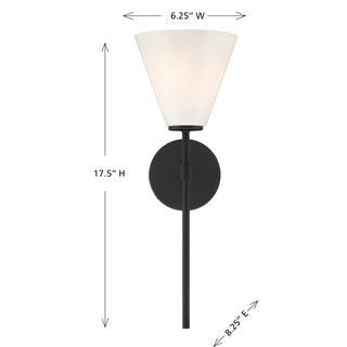 Blair 1-Light Wall Sconce in Matte Black