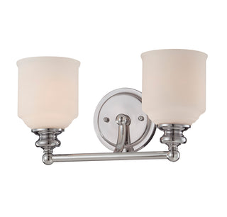 Melrose 2-Light Bathroom Vanity Light in Polished Chrome