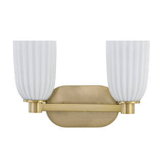 Baldwin 2-Light Bathroom Vanity Light in Noble Brass