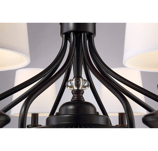 Brisa 8-Light Fan D'Lier in English Bronze