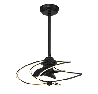 Hydra LED Fan D'Lier in Matte Black
