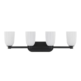 Baldwin 4-Light Bathroom Vanity Light in Matte Black