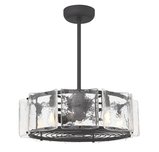 Genry 5-Light LED Fan D'Lier in Matte Black