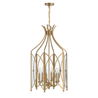 Enclave 6-Light Pendant in Noble Brass