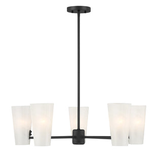 5-Light Chandelier in Matte Black
