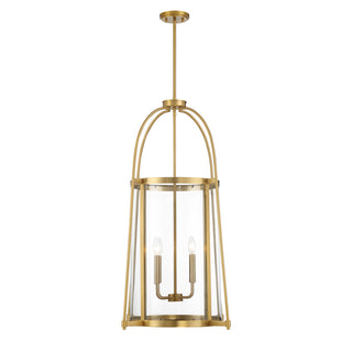 Rosedale 4-Light Pendant in Warm Brass