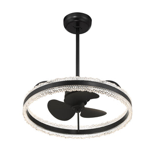 Corona LED Fan D'Lier in Matte Black