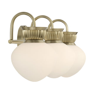 Melbourne 3-Light Bathroom Vanity Light in Noble Brass