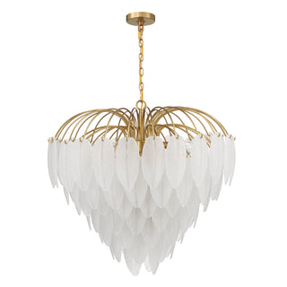 Boa 9-Light Chandelier in Warm Brass by Breegan Jane