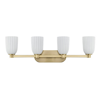 Baldwin 4-Light Bathroom Vanity Light in Noble Brass