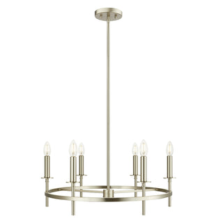 6-Light Chandelier in Brushed Nickel