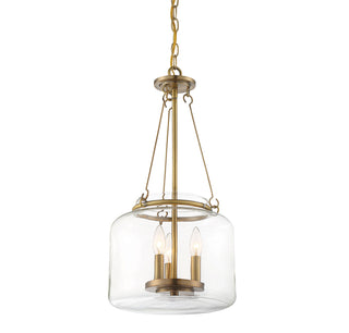 Akron 3-Light Pendant in Warm Brass