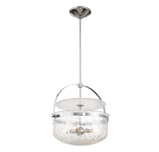Denmar 4-Light Convertible Semi-Flush or Pendant in Polished Chrome