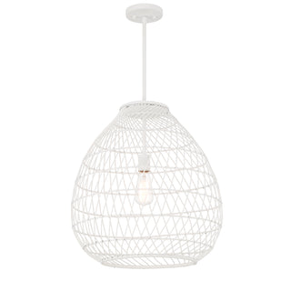 Maya 1-Light Pendant in Bisque White