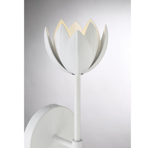1-Light LED Wall Sconce in White