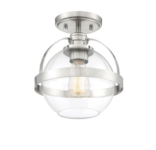Pendleton 1-Light Ceiling Light in Satin Nickel