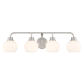 4-Light Bathroom Vanity Light in Brushed Nickel