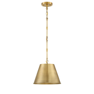 Alden 1-Light Pendant in Warm Brass
