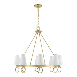 Wilkes 8-Light Chandelier in Warm Brass by Dann Foley
