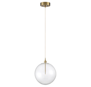 1-Light Pendant in Natural Brass