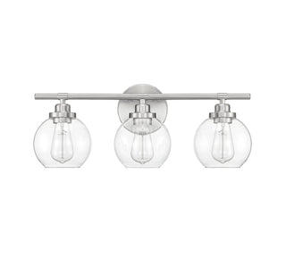 Carson 3-Light Bathroom Vanity Light in Satin Nickel