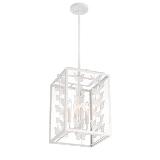 Birch 4-Light Pendant in Bisque White