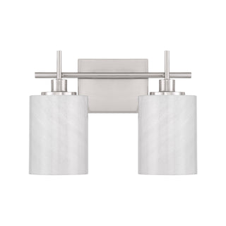 2-Light Bathroom Vanity Light in Brushed Nickel