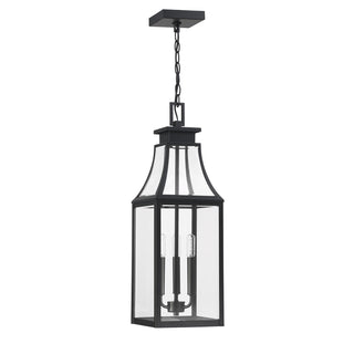 Emery 3-Light Outdoor Hanging Lantern in Matte Black