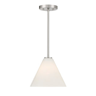 Blair 1-Light Mini-Pendant or Semi-Flush in Satin Nickel