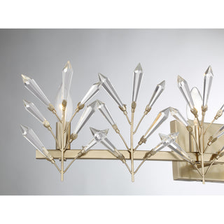 Orianna 4-Light Bathroom Vanity Light in Noble Brass