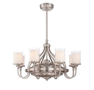 Etesian 8-Light Fan D'Lier in Satin Nickel