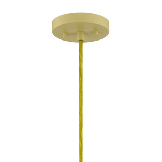 Kemp 1-Light Pendant in Ivory and Gold Shell