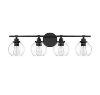 Carson 4-Light Bathroom Vanity Light in Matte Black
