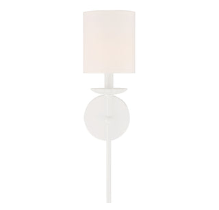 1-Light Wall Sconce in White