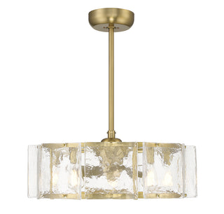 Genry 5-Light LED Fan D'Lier in Warm Brass
