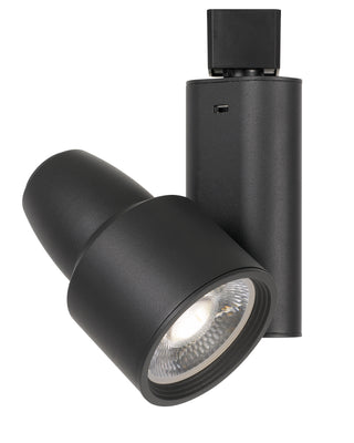 7.25" Height Metal LED Track Head in Black Finish