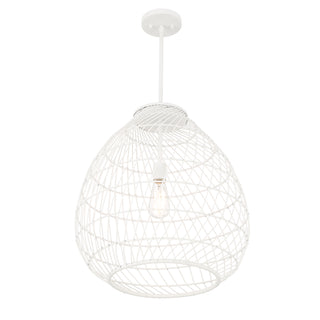 Maya 1-Light Pendant in Bisque White