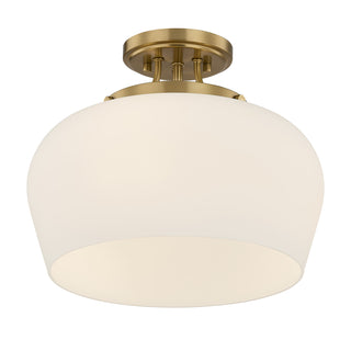Octave 3-Light Ceiling Light in Warm Brass