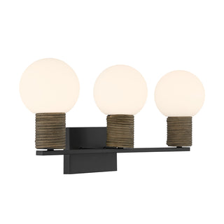 Jarrell 3-Light Bathroom Vanity Light in Matte Black