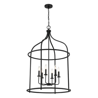 Brookstone 6-Light Pendant in Matte Black
