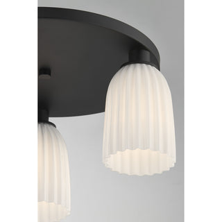 Baldwin 3-Light Flush Mount in Matte Black