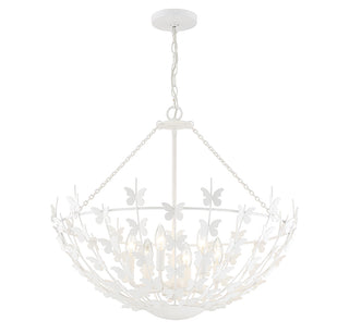 Birch 6-Light Pendant in Bisque White