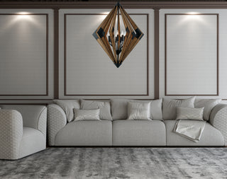 60W X 9 Arezzo Wood Chandelier
