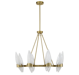 Nouvel 8-Light Chandelier in Warm Brass
